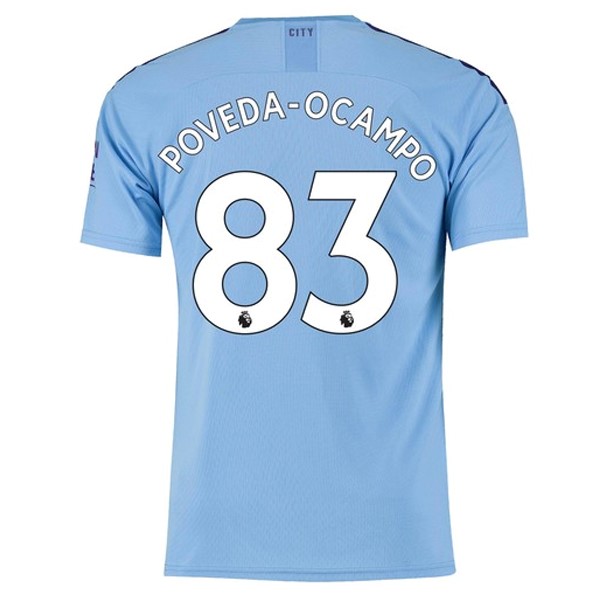 Camiseta Manchester City NO.83 Poveda Ocampo Primera equipo 2019-20 Azul